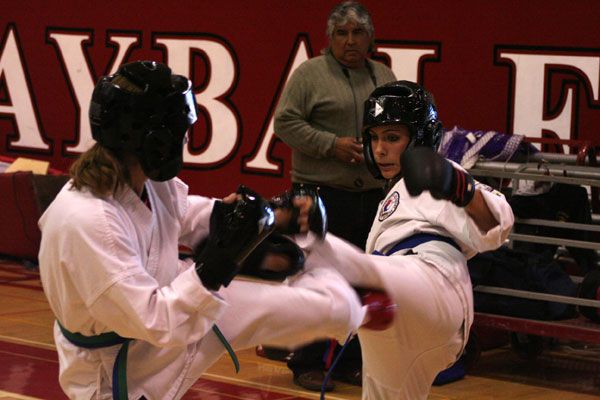 Women Sparring Action